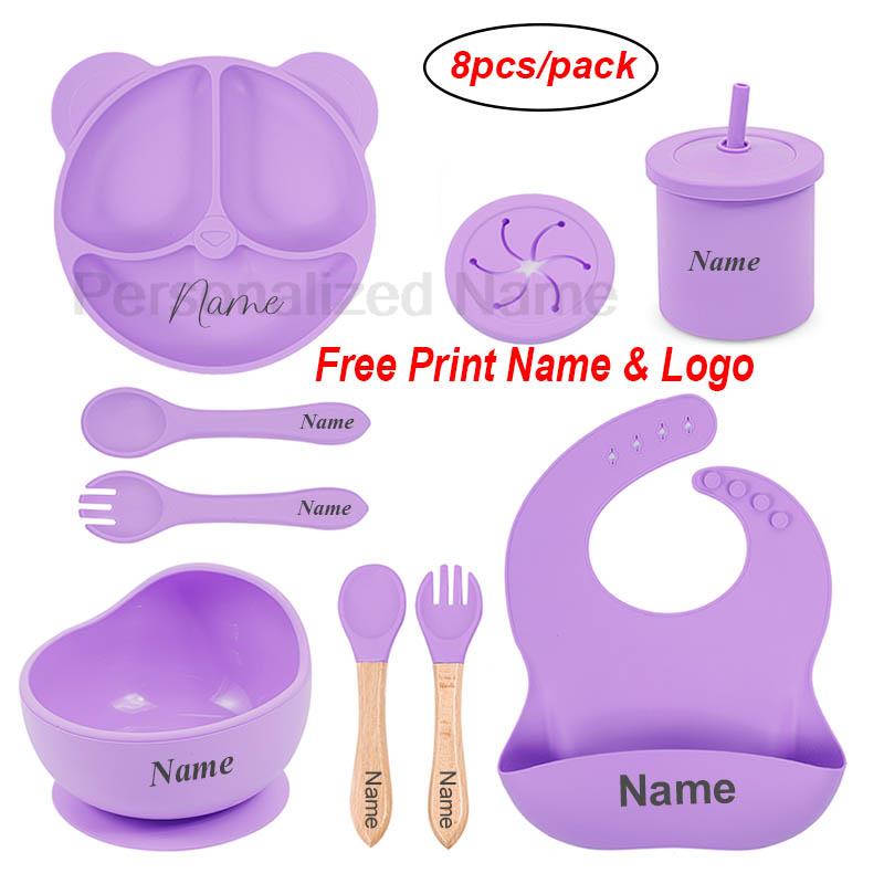Baby Food Menu - Placa de urso de silicone para