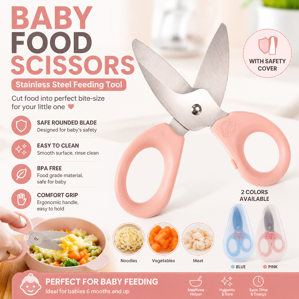 Baby Food Scissors - Tesoura para Alimentos de Bebê em