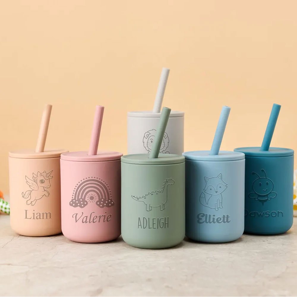Copo com canudo de silicone pa - Baby Food Jars With Lids avaliação e preço