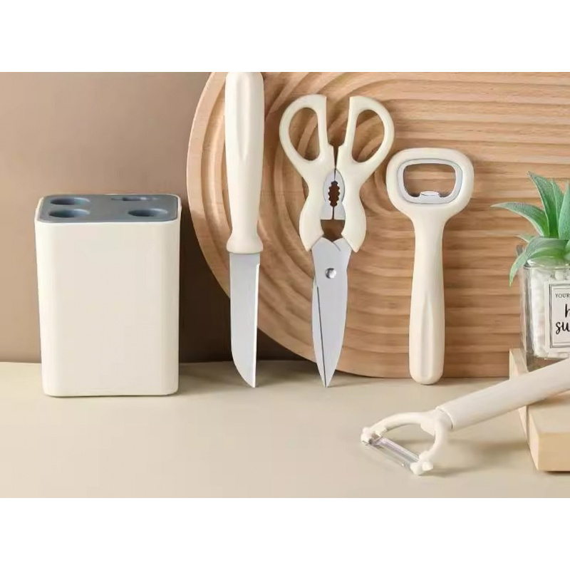 Conjunto de 5 utensílios de co - Baby Food Scissors avaliação e preço